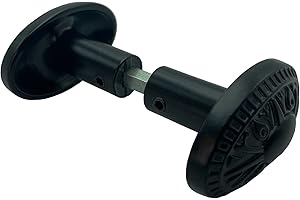 DUBOIS INDUSTRIES Bouton Double Orne sans Portée, Fixation Polybloc, Carré Acier Zingué, 6mm x 90mm, Époxy Noire