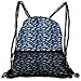 Produktbild RAINNY Drawstring Backpacks Bags,Silhouettes of Aquarium Animals In Watercolor Effect Marine Life Illustration,5 Liter Capacity,Adjustable