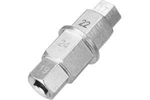 JNNJ Outil De Démontage D'axe Hexagonal Roue Moto, Outil De Démontage L'axe De La Roue Avant Arrière Moto, Outil Dépose D'essieu Hexagonal pour La Plupart des Réparations Roues(Argent)