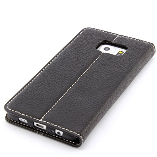 [ J7 (Version 2016) ] Handy Schutz Tasche Noble Series Cover für Samsung Galaxy [ J7 (Version 2016) ] edle Book Style Hülle mit Aufstellfunktion und Kartenfach ScorpioCover schwarz - 5