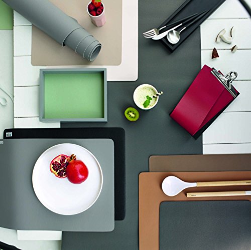 Tischset, Schwarz Leder - 3