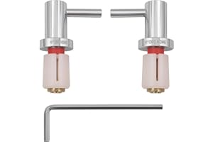 HYDRO HOME Kit Cerniere Copriwater Per Tavoletta Wc Pozzi Ginori, Cerniera Wc In Ottone Cromato, Montaggio Semplice Brugola Inclusa, Cerniere Copriwater Made In Italy