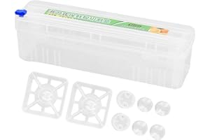 Taglierina per avvolgere Saran | Scatola taglierina per pellicola trasparente - Dispenser riutilizzabile con taglierina per diapositive, pellicola trasparente professionale senza BPA, dispenser Abonda