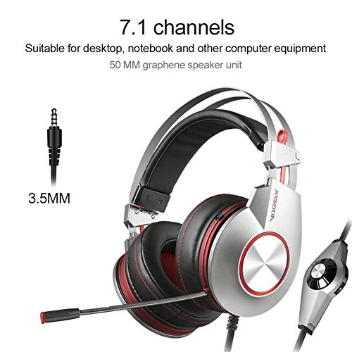 Preisvergleich Produktbild Jinclonder K5 Stereo-Kopfhörer für PS4, PC, Xbox One, Kopfhörer mit Geräuschunterdrückung, mit Mikrofon, Basskontur, Ohrenschützer, für Laptop, Mac, Schalterspiele C