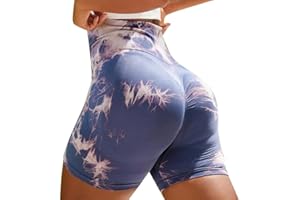 Litthing Pantalones Cortos Deportivos Mujer Push Up Sin Costuras Shorts Alta Cintura Elásticos Cortas Leggins Scrunch Butt para Running Yoga Fitness Jogging