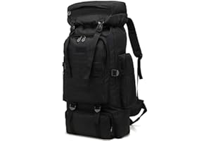 Kabxhueo Sac à dos de randonnée homme 60L-80L sac à dos militaire tactique étanche sac à dos de survie MOLLE grand sac a dos randonnee voyage pour l'escalade, le camping, le chasse