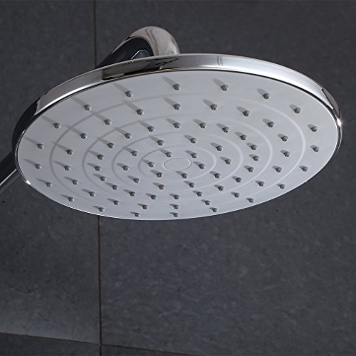 Kinse® Elegant Chrom Überkopf-Brauseset rain Duschsystem Duschstange mit Brausethermostat Regendusche Duschset inkl. Handbrause und Regenbrause - 3