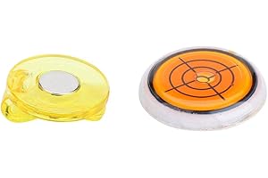 Tbest Nivel de Marcador reemplazo para Clip de Sombrero de,Sombrero de Ligero Clip de plástico Durable Marcador de Nivel Marcador de Bolas Regalo del ista (Amarillo + Naranja)