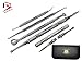 BeautyTrack® - Professional Blackheads Whiteheads Remover Extractor Acne Comedone Facial Tool Set, Acne, Spots & Zits Stainless Steel