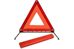 BHHBMT Warning Triangles For Cars Red Reflective Foldable Emergency Car Warning Tripod Hazard Triangle ECE R27 Compliant EU Standard Applicable To Breakdown Rescue Emergency Parking Traffic Accidents