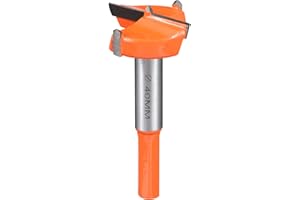 ITOOLFIRM Forstner Mèche à Bois 40mm, Fraise Bois Foret de Charnière avec Tige Hexagonale, Accessoires pour le Travail du Bois Fin, Meubles