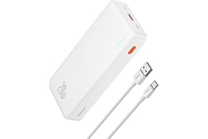 Baseus Power Bank 20000mAh 20W PD QC3.0 Szybkie ładowanie Zewnętrzny akumulator USB C Powerbank 2 wyjścia Kompatybilny z iPhone 15 14 13 12 11 Series Samsung Galaxy S21 S22 iPad Tablet Huawei itp.
