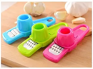 Pindia 1Pc Plastic Garlic Ginger Grater Plastic Chopper Kitchen Tool- Random Color