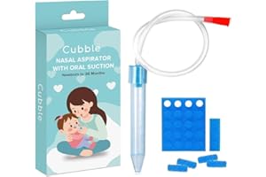 Cubble Manual Baby Nasal Aspirator, Safe and Gentle Relief of Nasal Congestion in Infants 0-3 Years Old, Non-Invasive Design + 23 pcs Disposable Hygiene Filters