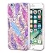 Produktbild Sycode TPU Handyhülle für iPhone 6S Plus (5.5 Zoll),Creativ Diamant Muter Blau Lila Feder Entwurf Transparente Schutzhülle Cover für iPhone 6S Plus/6 Plus (5.5 Zoll)