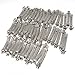 30 Pcs 50mm Metal French Barrettes Hair Clips Bows - Silver