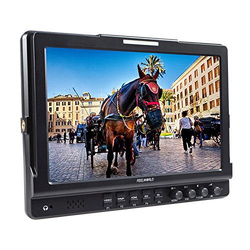 FEELWORLD 10.1 inch IPS 3G-SDI Camera Monitor HD-SDI Video Monitor HDMI&SDI Output and Input along with Build in Speaker and Earphone for Professional Field Shot