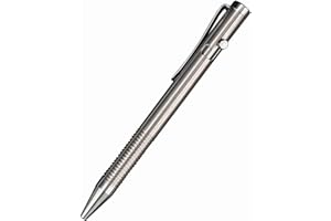 ZJCHAO Tytanowy Długopis, Długopis ze Stopu Tytanu Zakręcany Długopis Action Pen Metalowa Kieszonka na Długopis Kolekcja Biznesowa Długopis Wysuwany Metalowy Długopis do Codziennego