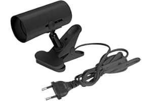 DOMYBESTSHOP Domybest Support Lampe Chauffante Terrarium Lampe de Bureau Pince E27 Douille Ampoule à Pince UVA + UVB Support Douille Ampoule E27 Base de Lampe pour Reptiles Tortue Terrestre Aquarium