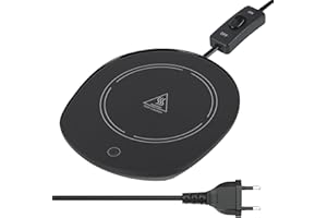 LONID Kaffeetassenwärmer, Automatisch EIN/Aus, Elektrisches Heizkissen für den Schreibtisch zum Erwärmen von Kaffee, Getränken, Milch, Tee und heißen Schokoladenkerzen (ohne Tasse)