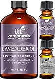Art Naturals 3-Piece Lavender Oil Set with 10ml Lavender Oil Bottle and 10ml Signature Zen Bottle, 4 fl. oz.
