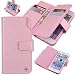 Produktbild iPhone 6 6s Tasche, True Color® [Kartenhalter PRO] Nude Rosa Premium Kunstleder Magnetverschluss Folio Tasche Handtasche Hülle Cover
