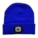 Produktbild Ebilun 4 LED beleuchtete Cap Kappenlampe Unisex Warme Beanie Mütze Hut Headlamp 2x Knopfbatterie (inbegriffen) für Camping, Angeln, Grillen,Auto-Reparatur Bleue
