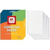 Dot Matrix Computer Printer Paper 12"x12",1 Part 1000 Continuous Sheets ...