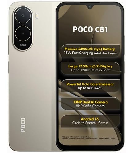Poco C61 Diamond Dust Black Smartphone