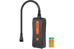 Gasmelder Erdgas, CHNADKS Gaslecksuchgerät mit Akustischem und Visuellem Alarm, Tragbarer Gasdetektor für Methan, Propan, Butan (Inklusive 2*AAA Batterie)