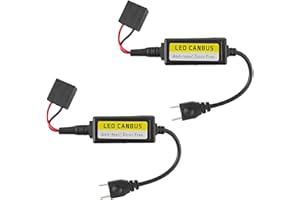 CGEAMDY 2 Stück Fehlerfreier Decoder, Auto Glühbirnen Widerstand Dekoder, Decoder Warnung Canceller, Scheinwerferbirne Canceller Fehlerfreier Widerstand(H7)