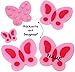 Produktbild alles-meine.de GmbH 12 TLG. Set _ 3-D Effekt Figuren - Saugnapf / Wandsticker mit Noppen -  Schmetterlinge - PINK - ROSA  - incl. Name - Sauger & Anti Rutsch Pad - für Fliesen,..