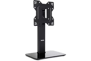 VulTech BTV-TB2343LITE Staffa da Tavolo Serie LITE per TV 23-43" Monitor/LED LCD Plasma - Altezza Regolabile, VESA 75x75 a 200x200, Design Salvaspazio