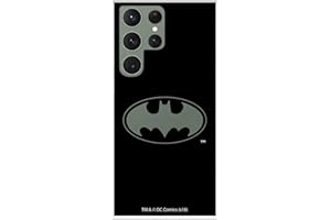LA CASA DE LAS CARCASAS Funda para Samsung Galaxy S23 Ultra Oficial de DC Comics Batman Logo Transparente para Proteger tu móvil. Carcasa para Samsung de Silicona Flexible con Licencia Oficial de DC Comics