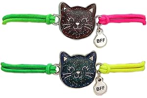 TSUWNO Pulsera amistad niña de 2 piezas con diseños de arcoíris y cambio de color - Regalo infantil de moda y diversión para niñas.