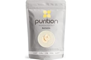 Purition Banana – High Protein Wholefood Shake | 500g Natural Meal Replacement with Whey Protein for Keto Diet, Weight Loss & Healthy Breakfasts | 12 Servings