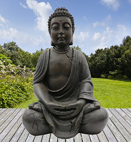 XXL Buddha 100cm, Antik-Look, frostsicher, wetterbeständig, ASIA, Deko, Gartendeko, Feng Shui - 2