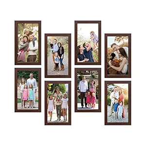 Amazon Brand - Solimo Collage Set of 8 Brown Photo Frames ( 6 X 10 Inch-8)