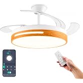 IluminaShop Smart-Beech LED Ceiling Fan with Dimmable CCT Light and Dimmer Control, DC Motor 30W+36W Light, Quiet, 6 Speeds,