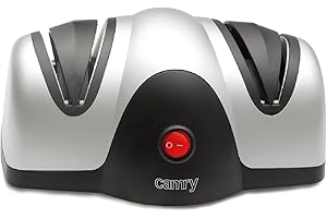 CAMRY ADLER Affilacoltelli elettrico, potenza massima 60 W, sistema di affilatura a 2 fasi, nero