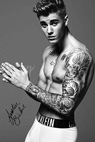 Justin Bieber Fotodruck, signiert, hochwertig, DIN A4-Format, 30,5°x°20,3°cm