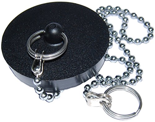 Boutt 3179678 BCB45 Badewannenstöpsel aus Gummi, 45 mm, Kette 60 cm