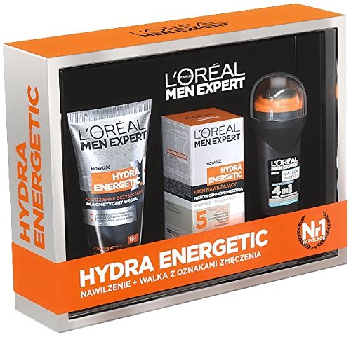 LOreal Men Expert Gift Set - Hydra Energetic (Face Wash, Moisturiser, Roll On)