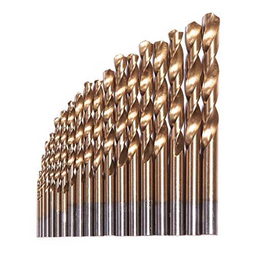 HSS Spiralbohrer Bohrer Set 1-10 mm 19 teilig TiN beschichtet