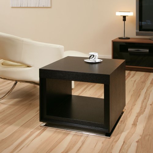Modern Side Table/Tables for Eating/Laptop Chrome Grey Glass Stainless