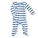 aden + anais Kimono Body Suit (0 to 3 Months, Long Sleeve, Ultramarine Blazer Stripe, 1-Piece)