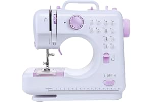 Outbit Mini Nähmaschine für Anfänger 12 Stiche Haushalt Doppelfaden Multifunktionsnähmaschine für Kinder EU 220V