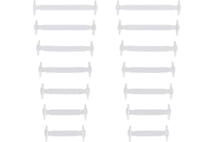 7STROBBS 2 PAIRS No Tie Elastic Laces, Easy Silicone Shoelaces for Trainers Sport Running Walking Boots, Tieless Air Force Shoe Lace for Adults Kids