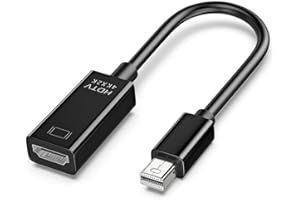 MEPSIES Adaptador Mini DisplayPort a HDMI 4K, Convertidor Unidireccional Mini DP/Thunderbolt 2 a HDMI, Compatible con MacBook Air/Pro, Mac Mini, Surface Pro 3/4, DELL XPS 13/14 y Más