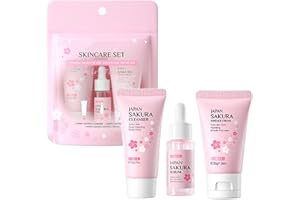 MORNERY Skincare Gift Set for Teenage Girls - Skin Care Set Includes Cleanser,Serum,Essence Serum - Skin Daily Facial Care Beauty Products For Women (SetA-3Pcs)